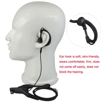 

Headset Durable Ergonomic Clear Black Microphone G-shape Earpiece Walkie Talkie Ear Hook Soft For Motorola DP4800 P8268 Radios