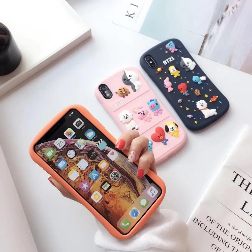 GOOYIYO-мультяшный чехол для телефона для iPhone 11 Pro Max XS XR X мягкий силиконовый защитный чехол для iPhone 6 6S 7 8 Plus