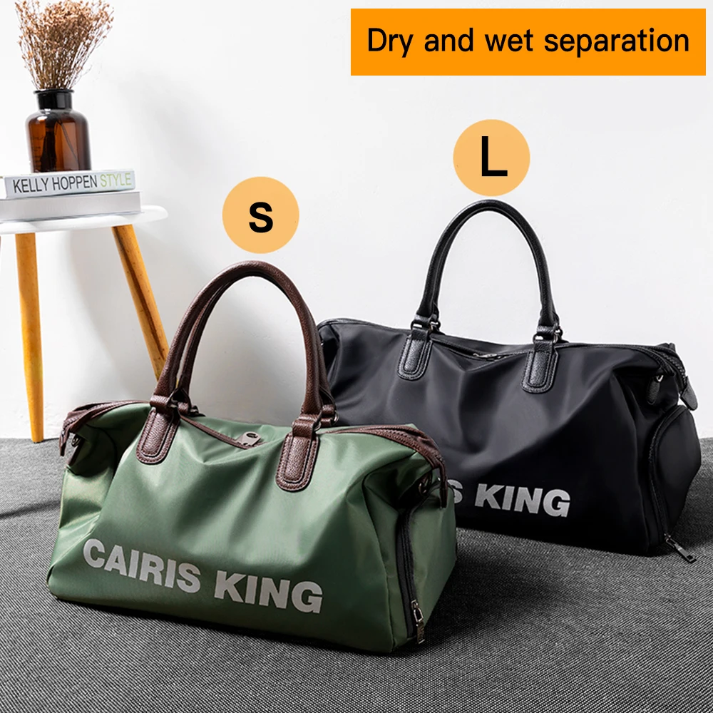 Travel Sports Bag Large Capacity Fitness Handbag Luggage Travel Nylon Duffle Bags Nylon Weekend Multifunctional Gym Bag  X335D