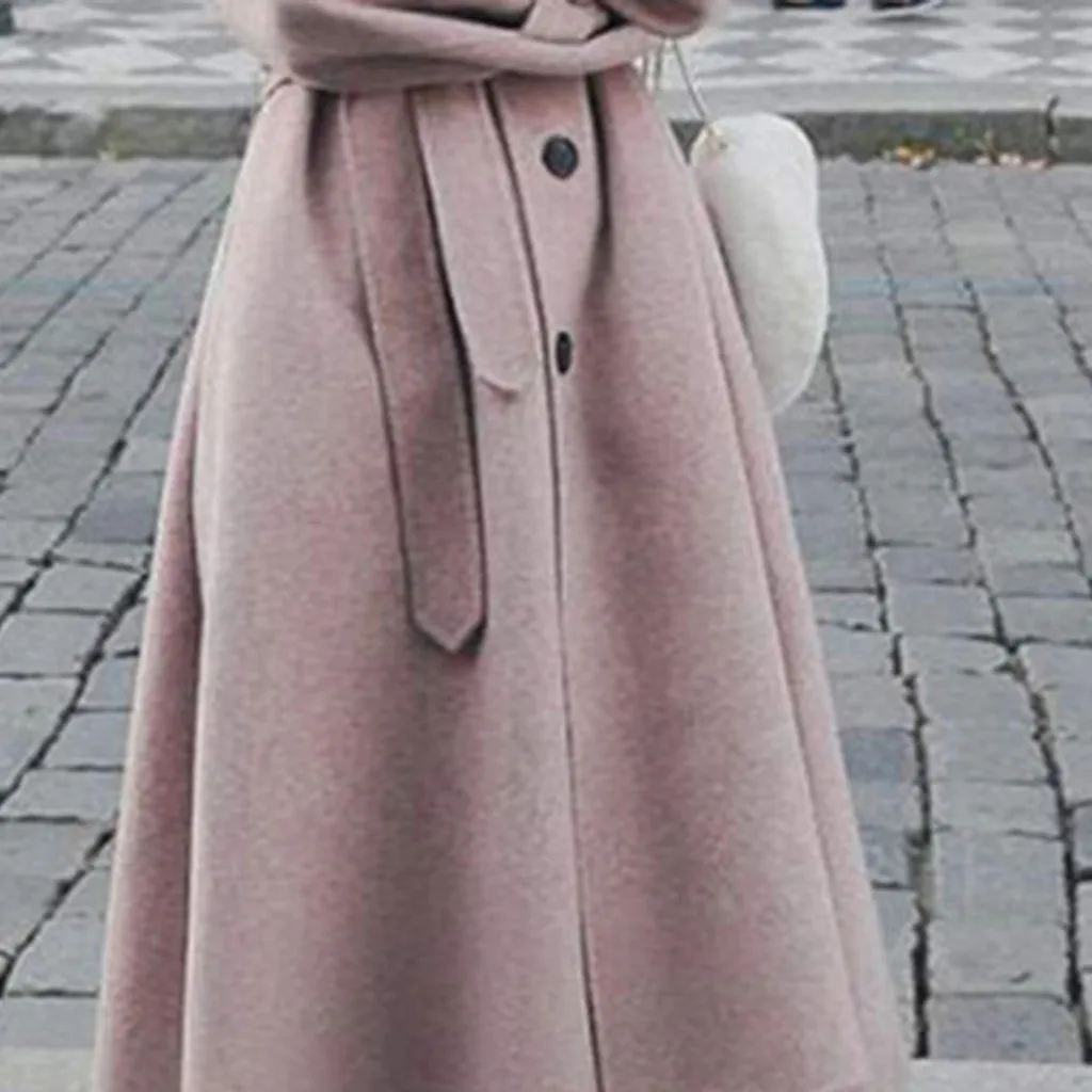 Femme Hiver Элегантный Модный женский длинный Тренч Пояса для пальто куртка сплошной цвет Высокое качество корейский Стиль Верхняя одежда приталенное пальто