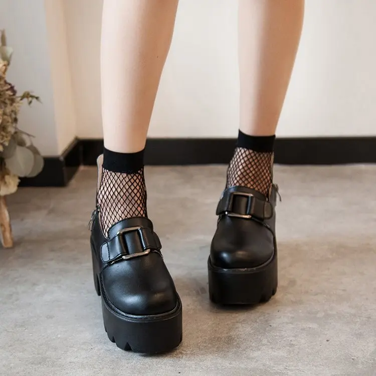 Студенческая обувь в готическом стиле Студенческая обувь Лолиты для девочек школьная форма для японской средней школы обувь из искусственной кожи