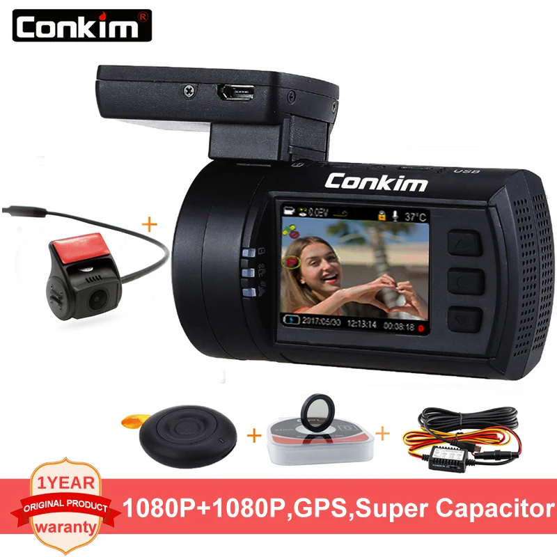Conkim DVR с 2 камерами Novatek 96663 Dash Camera Mini0906 PRO 1080P Full HD камера заднего вида GPS видеорегистратор с двумя объективами Conkim DVR с 2 камерами Novatek 96663 Dash Camera Mini0906 PRO 1080P Full HD камера заднего вида GPS видеорегистратор с двумя объективами