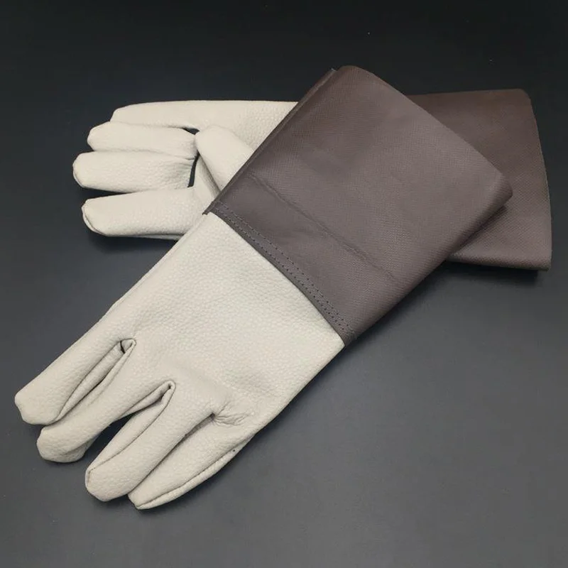 5 пар/лот Сварка перчатки коровьей безопасности вырезать устойчивостью перчатки 36 см изоляция износостойких защиты перчатки прочный GST025