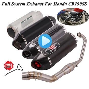 

Full System Motorcycle Yoshimura Exhaust Escape For Honda CB190SS Modified Moto Front Link Pipe Carbon Fiber Muffler DB Killer