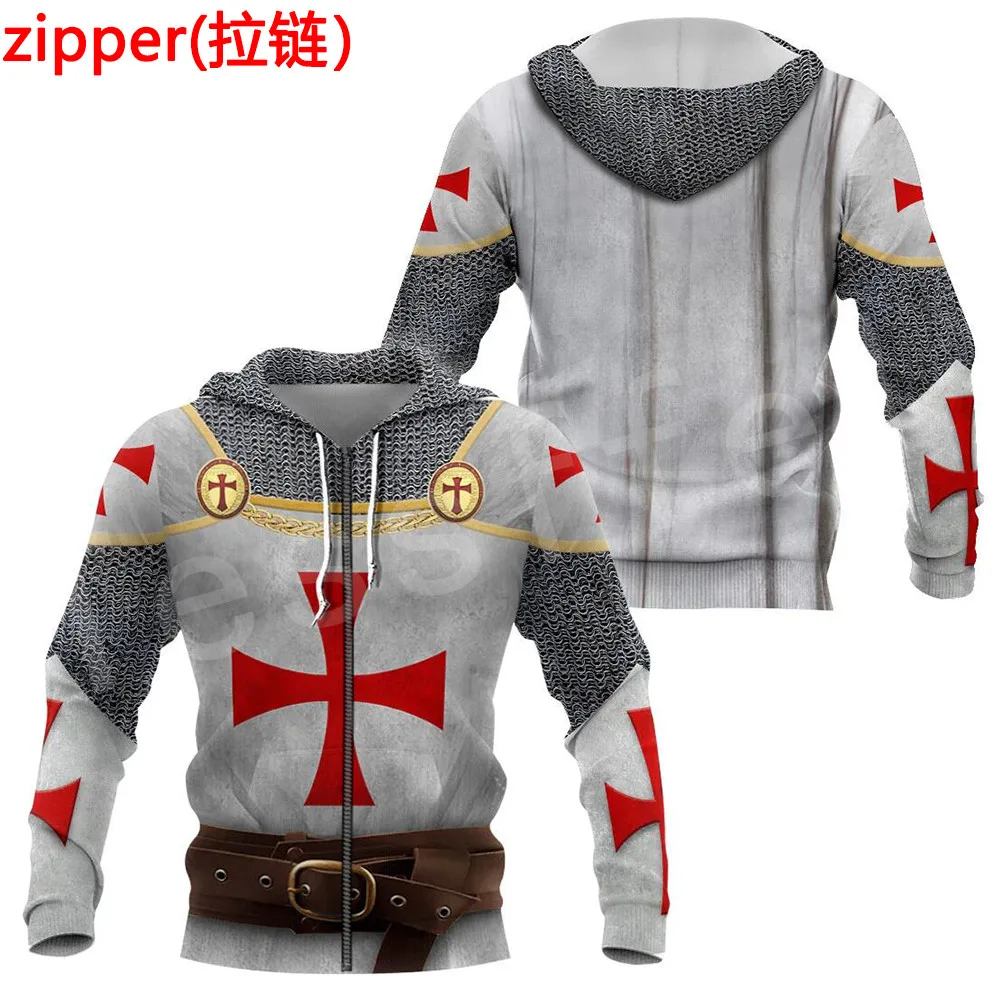 Tessffel Newest Knight Templar Jesus God Guard Cavalier Pullover Streetwear NewFashion 3DPrint Zip/Hoodies/Sweatshirts/Jacket b8
