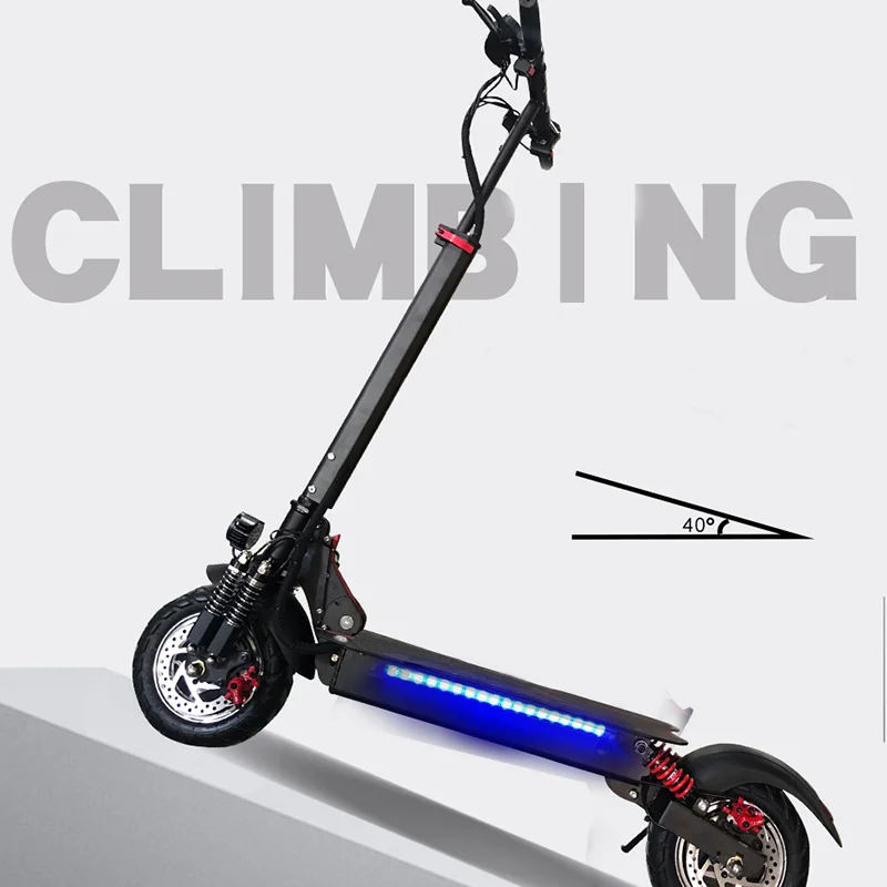 2000W E мощный скутер с 10 дюймовым двойным двигателем, Электрический скутер для взрослых, складной электрический скейтборд, длинная ХОВЕРБОРДА