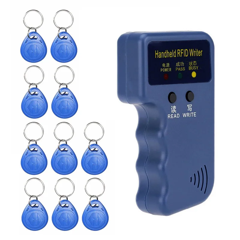 Ручной ID карты 125 кГц EM4100 Дубликатор RFID писатель Дубликатор Программист читатель матч с возможностью записи ID брелков теги карты Ключевые карты - Цвет: As shown