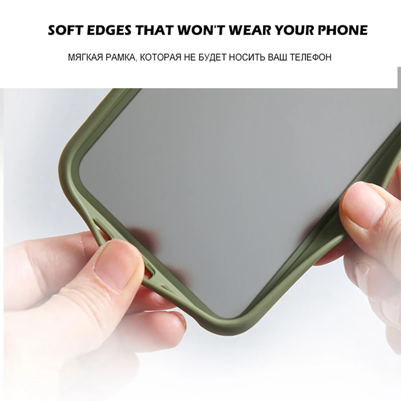 Противоударный силиконовый чехол для телефона для iPhone 11 Pro Max X XR XS Max матовый прозрачный жесткий чехол для iPhone6 6s 7 8 Plus чехол Capa