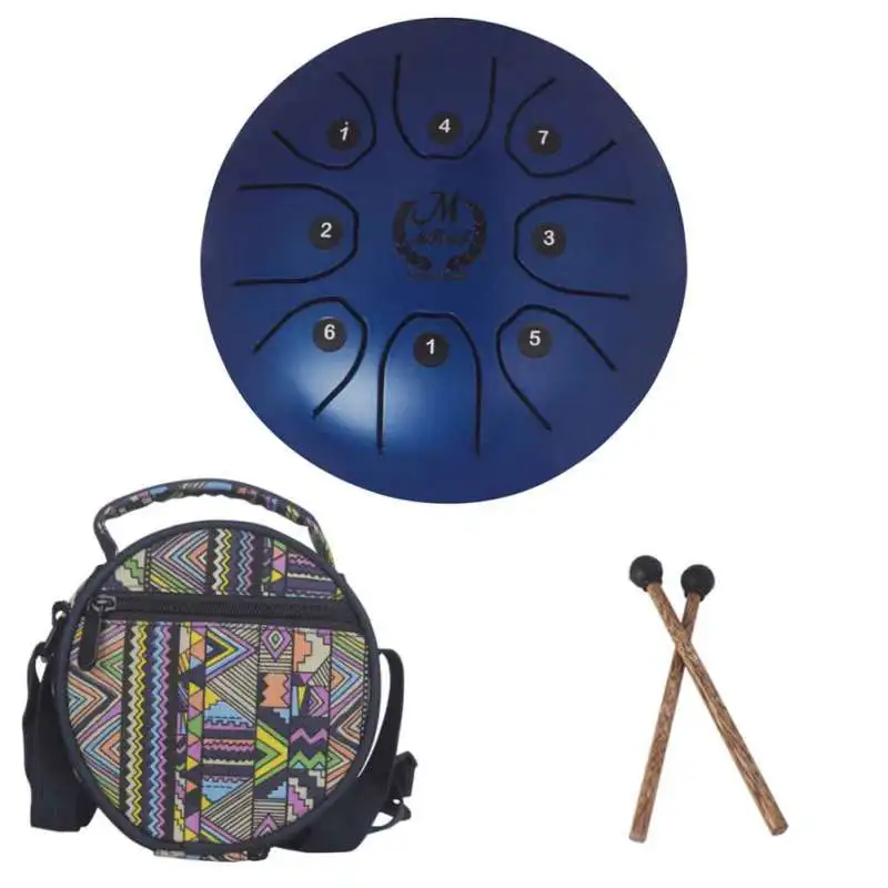 

Mini 8-Tone Steel Tongue Drum Portable Drum C Key Hand Pan 5.5 Inch Tongue Drum With Mallets Carry Bag Percussion Instrument