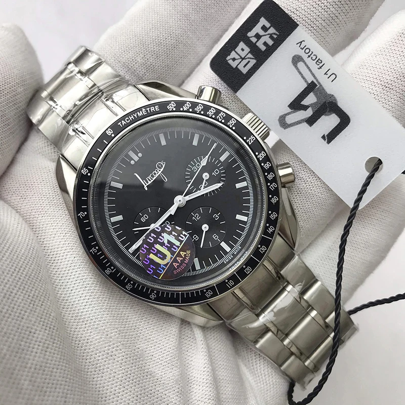 Business Luxury Brand Gold O-mega watch speed Men master automatic sweeping movement luxury Watches all sub dial works afbeelding