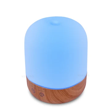 

Air humidifier electric Ultrasonic Aroma Oil Diffuser Essential Wood Grain purifier mist maker LED light for home 300ml