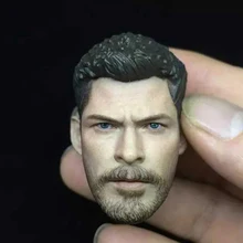 

1/6 Scale Male Chris Hemsworth Handsome Man Bearded Head Sculpture Fit 12" Action Figure Body