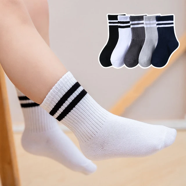  5 pares de calcetines de algodón puro para adolescentes y  niños, Estilo1 : Ropa, Zapatos y Joyería