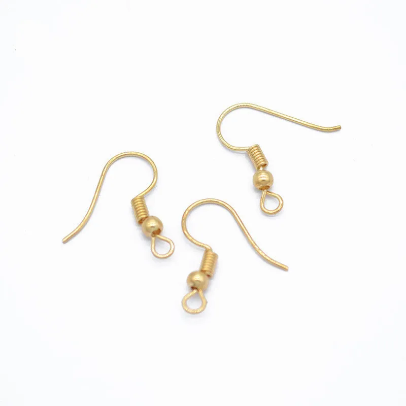 Antique Gold X-ROYAL 100 шт/Партия DIY Аксессуары для украшений крючки для серьг античный бронзовый розовое золото пистолет черный сплав металлический пружинный ушные крючки - Цвет: Antique Gold
