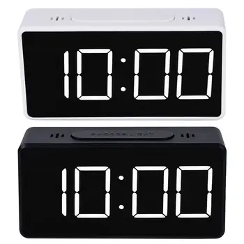 

Digital Mirror LED Display Alarm Clock Electronic Time Temperature Calendar Table Alarm Clock USB Charging Student Desk Clocks