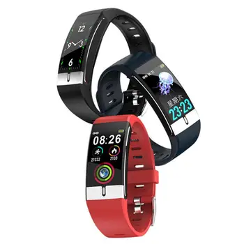 

E66 Thermometer Smart Bracelet ECG Blood Pressure Blood Oxygen Heart Rate Pedometer Step Monitoring Waterproof Smart Watch