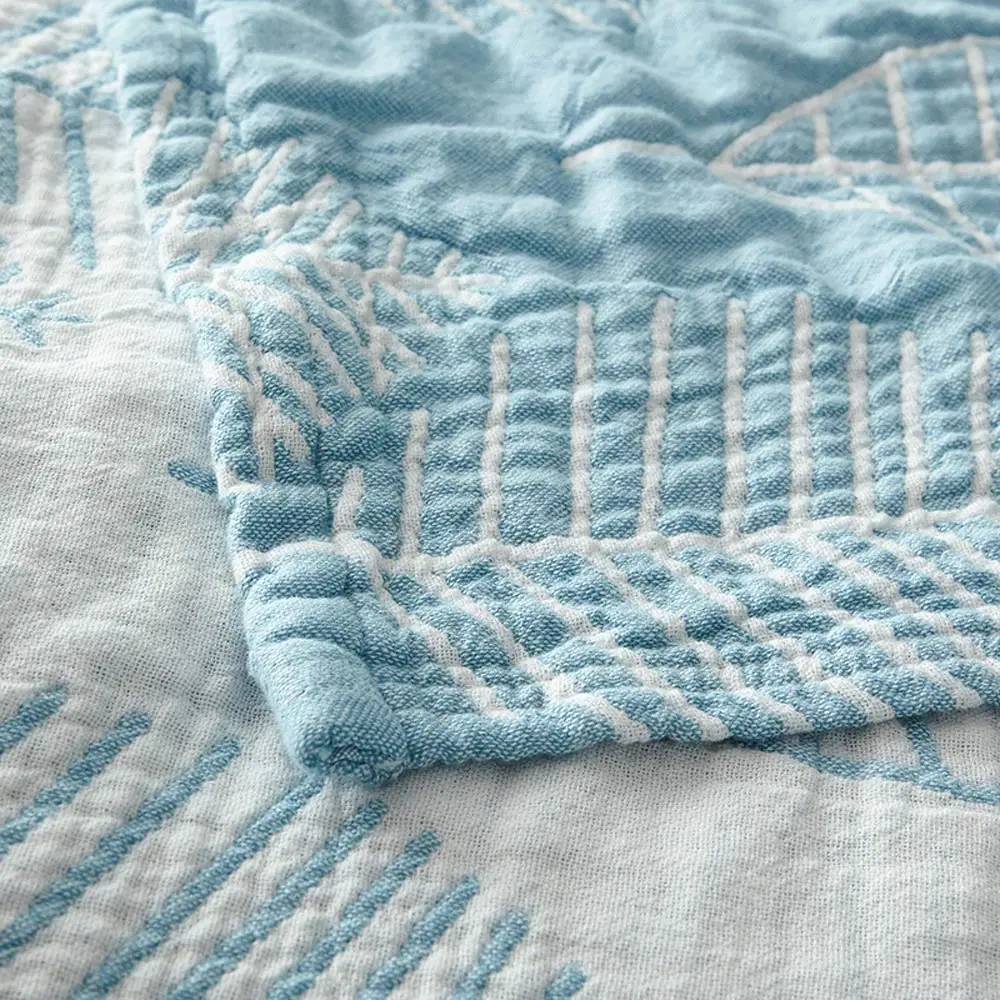 Скандинавские синие одеяла для полотенец летние трикотажное Хлопковое одеяло