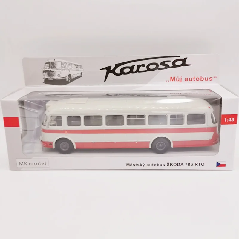 Подарочной коробки, упаковка автобуса, 1:43 abs пластик Skoda 706 RTO автобус, моделирование пластиковые раздвижные игрушки, высокое качество подарок