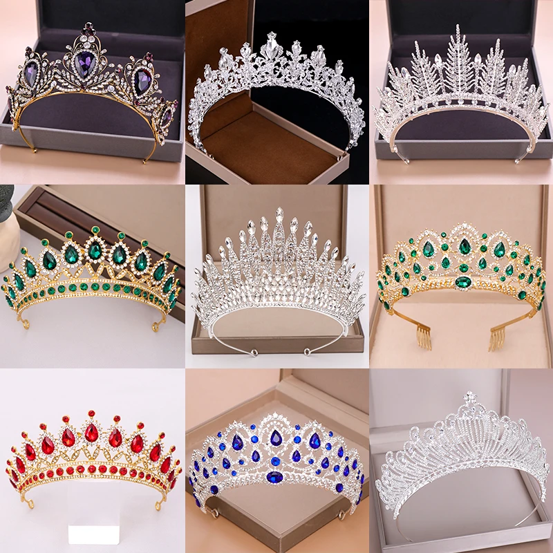 Bridal Headwear Wedding Crown Bridal Headpiece Rhinestone Crystal Diadem