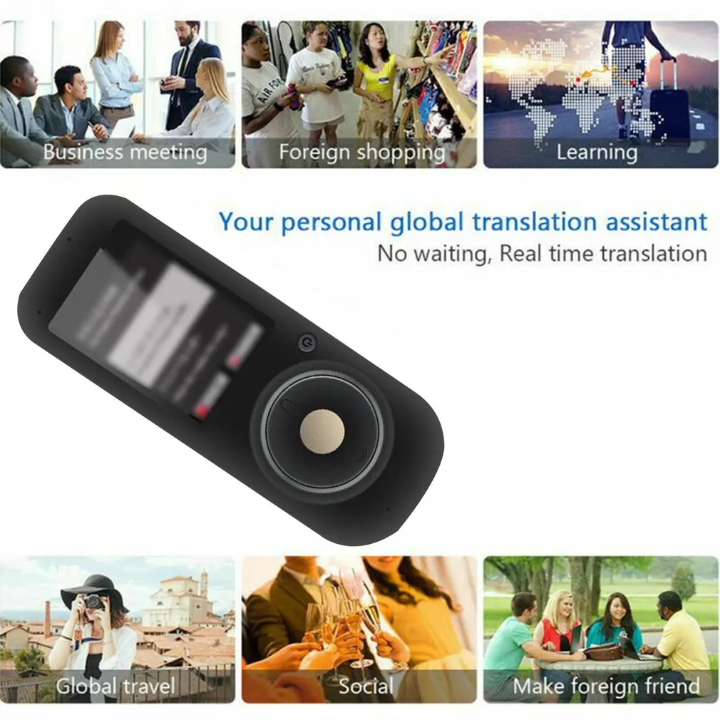 Multiple Languages Smart Voice Translator WIFI Real 8 hours 5V/1A Time Translation 8 days 1500mAh Micro USB