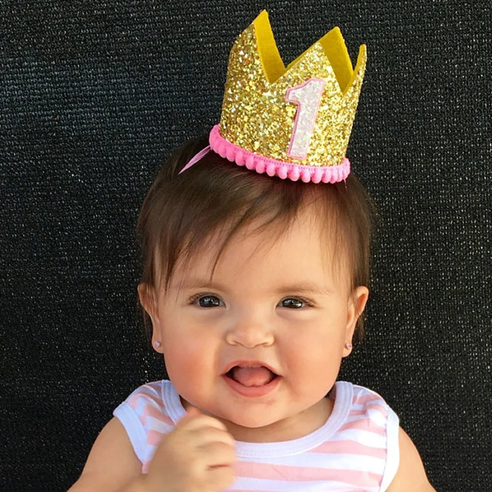  Baby Rose Flower Crown Headband Baby sequin crown hair band Lovely Kids Birthday Gift Photo Prop Hair Accessories