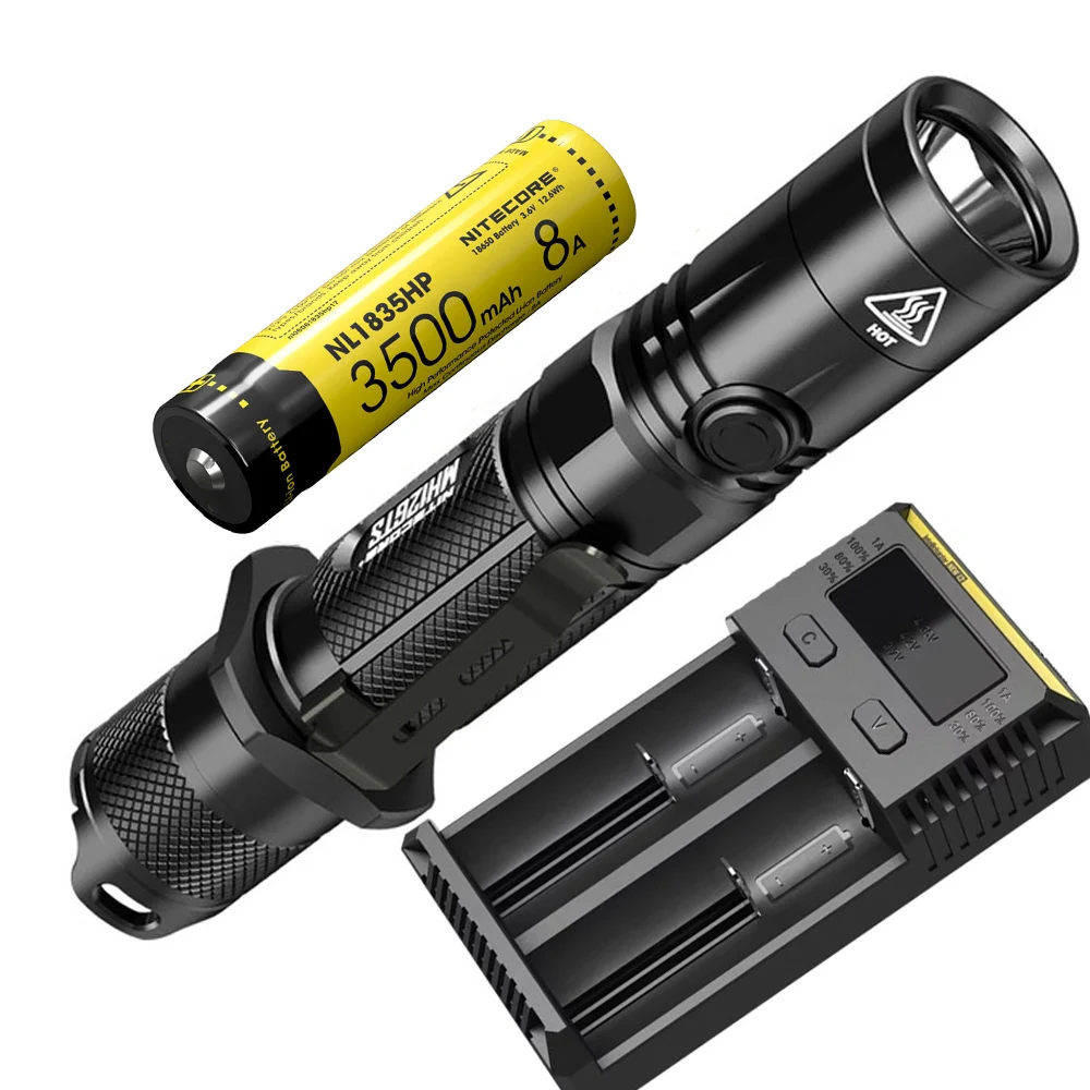 NITECORE MH12GTS тактический фонарь XHP35 HD max 1800 люмен луч бросок 226 м USB непосредственно заряжаемый факел Открытый свет - Испускаемый цвет: MH12GTS NL1835HP I2