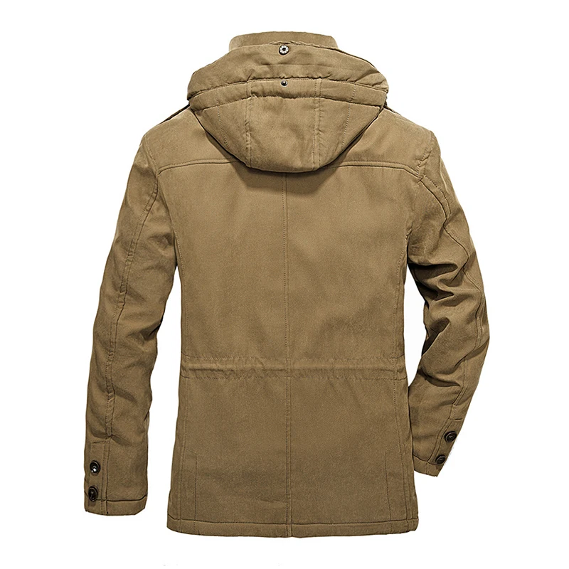 iSurvivor Winter Jacket Men Casual Thicken Warm Minus 40 Degrees Cotton-Padded Jackets Men's Hooded Windbreaker Parka
