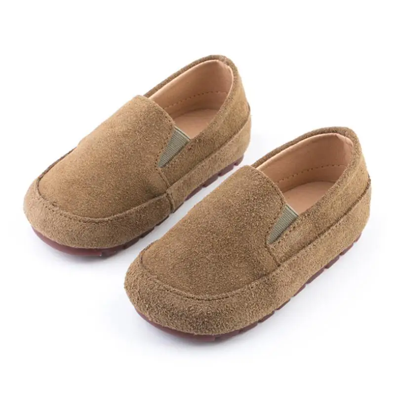 

Casual boys leather shoes children's bean shoes 2020 new spring and autumn baby soft bottom non-slip girls leather shoes