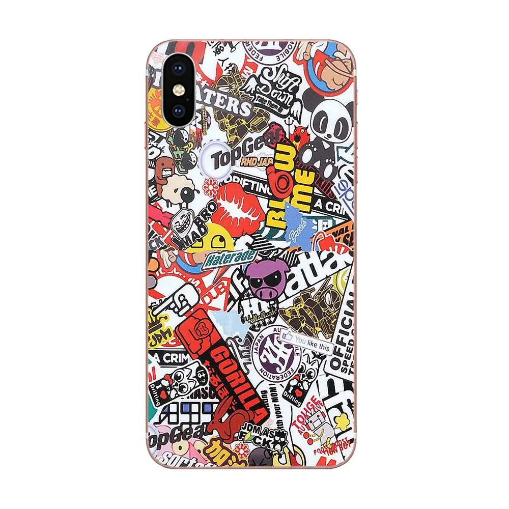 В продаже для huawei P7 P8 P9 P10 P20 P30 Lite Mini Plus Pro Y9 Prime P Smart Z Jdm автомобильный Граффити стикер бомба