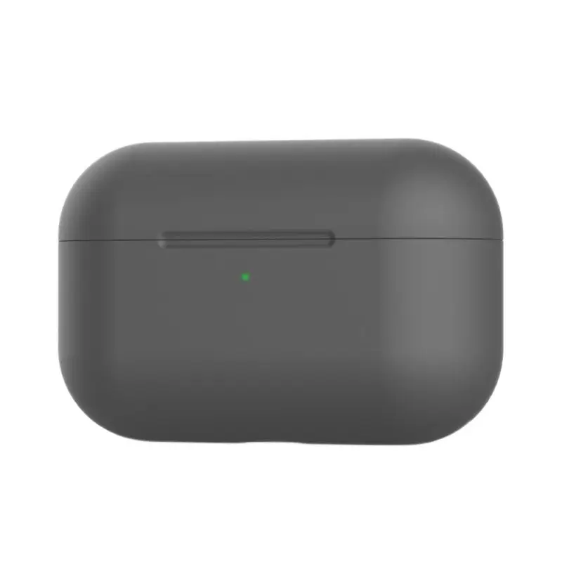 Gray Защитный чехол для Apple Airpods Pro 3 с крючком, жидкий силикон, сплошной цвет, беспроводной Bluetooth чехол для гарнитуры - Цвет: Gray