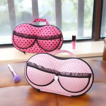 

2020 New Fashion Women Female Bra Underwear Fall Leopard Dot Travel Storage Bag Box Protect Bra Organizer
