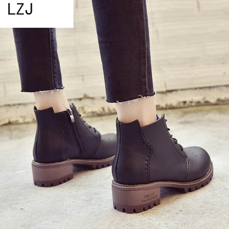 

Classic Women's Shoes Boots Europe And The United States Martin Boots Autumn And Winter Ankle Boots Botas Mujer Motorcycle Boots