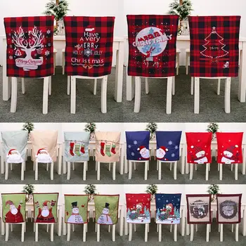 

FENGRISE Christmas Linen Santa Chair Cover Merry Christmas Decor for Home Xmas Gifts Noel Navidad 2020 Happy New Year 2021