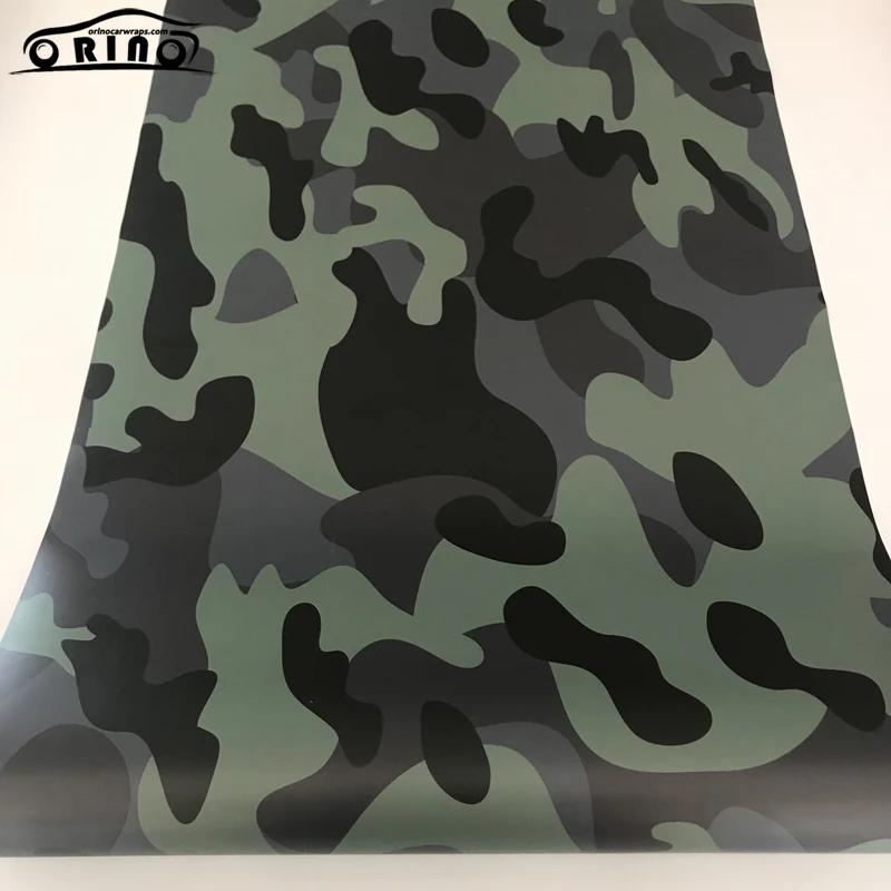 Black Green Camouflage Vinyl Wrap Sticker-7