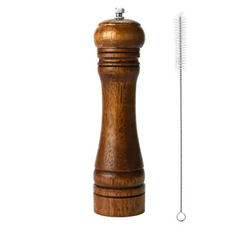 

Pepper Grinder Pepper Mill Solid wood with strong adjustable ceramic grinder 8 Inch