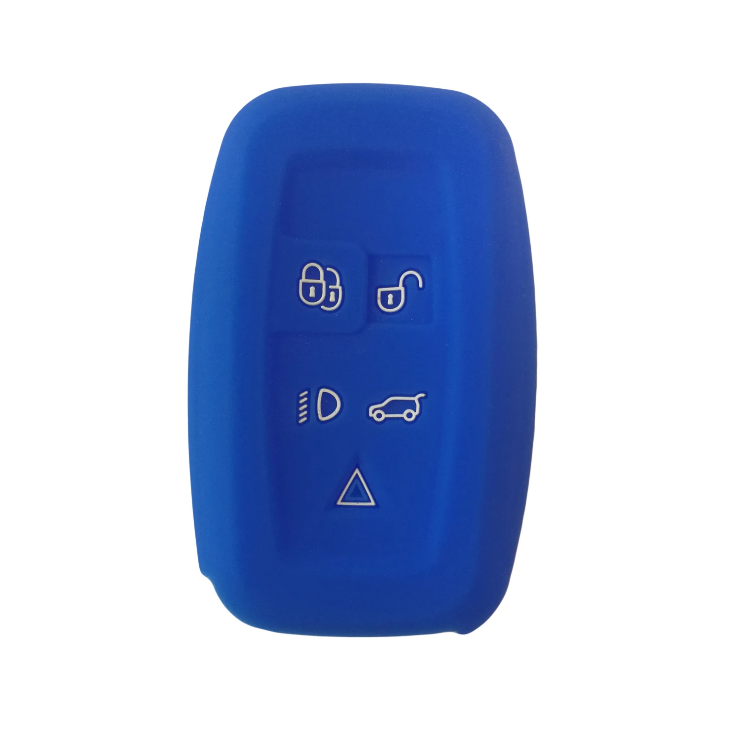 Милый чехол для ключей для Land Rover Откройте для себя 3/4/Range Rover/Rand Rover Sport Silica Gel, чехол для ключей с дистанционным управлением, чехлы для ключей от автомобиля - Название цвета: Синий