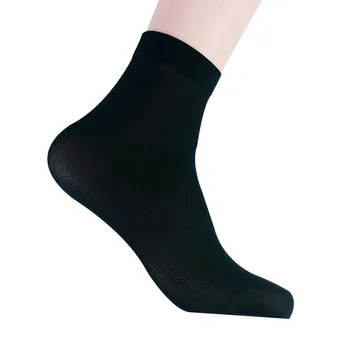 

5pair Men Summer Socks Independent Packaging Thin Middle Tube Solid Color Vertical Grain color Travel Slacker Dad Mr Socks