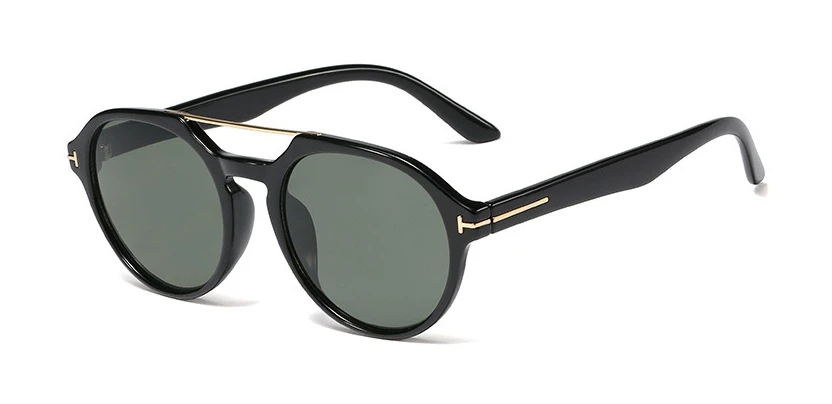45970 Круглые ретро солнцезащитные очки для мужчин и женщин модные UV400 очки - Цвет линз: C2 black G15