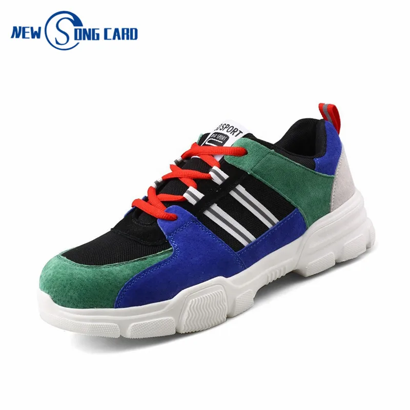 

2020 New Design shoes men sneakers mesh Indestructible Steel Toe Cap Anti Puncture Slip Resistant Safety Shoes men running shoes
