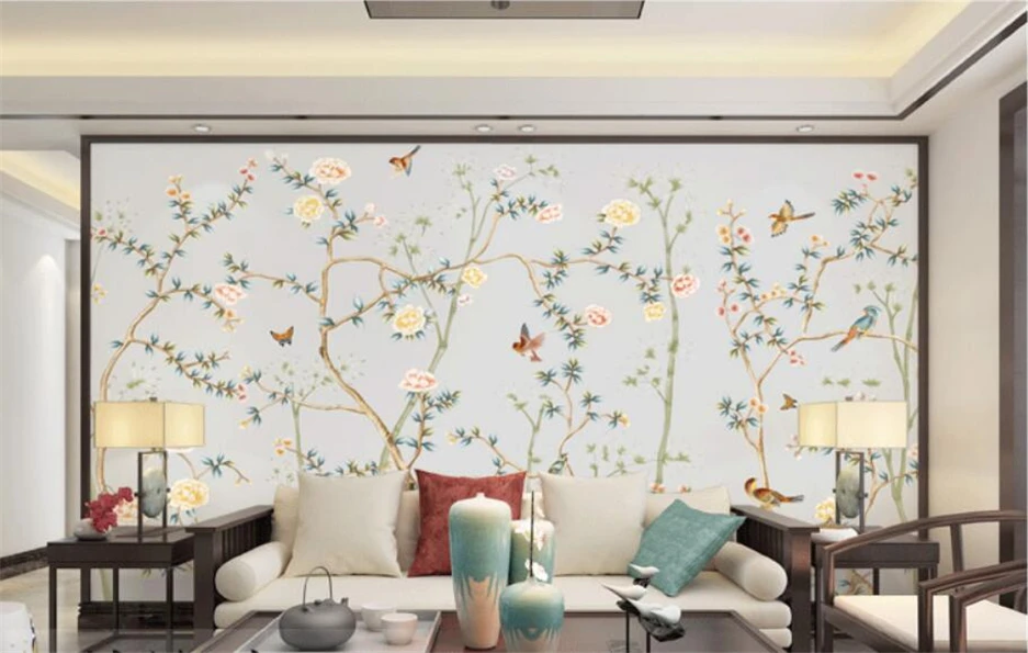3D Chinese Floral Bird  Wallpaper-Nursery Wallpaper Removable Wallpaper-Peel and stick Wall Mural,Playroom Wallpaper Wall decor 564