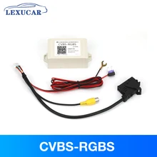 CVBS-RGBS caixa conversor de câmera retrovisor v1906 av para adaptador sinal rgb com caixa atraso de tempo para vw rcd510 rns510 rns315 rádio