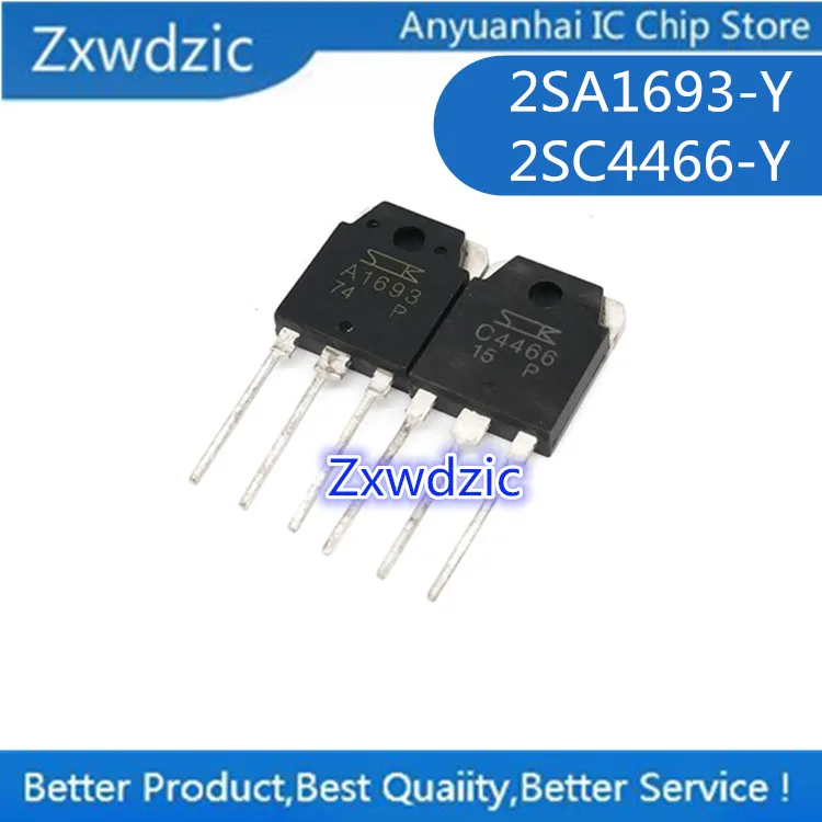 

10pair 100% New Imported Original 2SA1693-Y 2SC4466-Y 2SA1693 2SC4466 A1693 2SC4466 TO-247 Power Amplifier Transistor