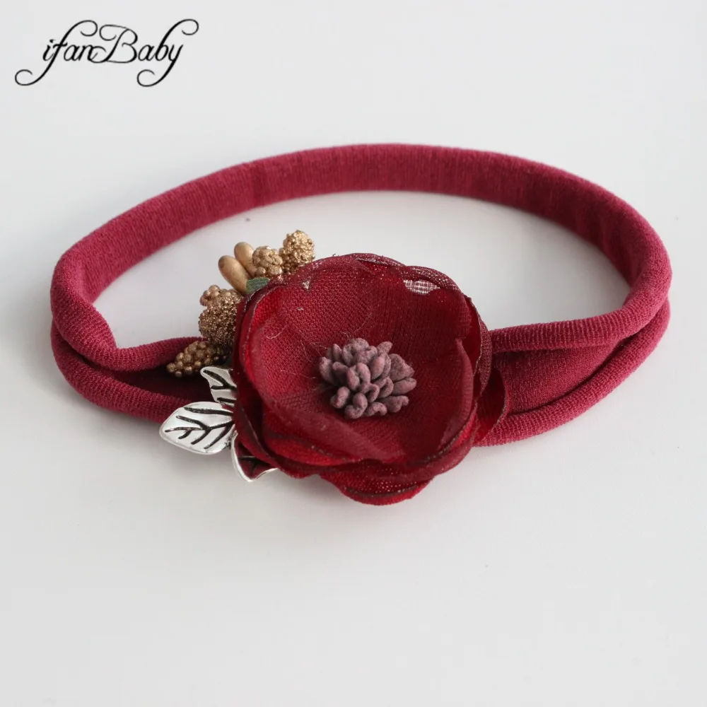 kids nylon headband girl flower headband accessories (9)