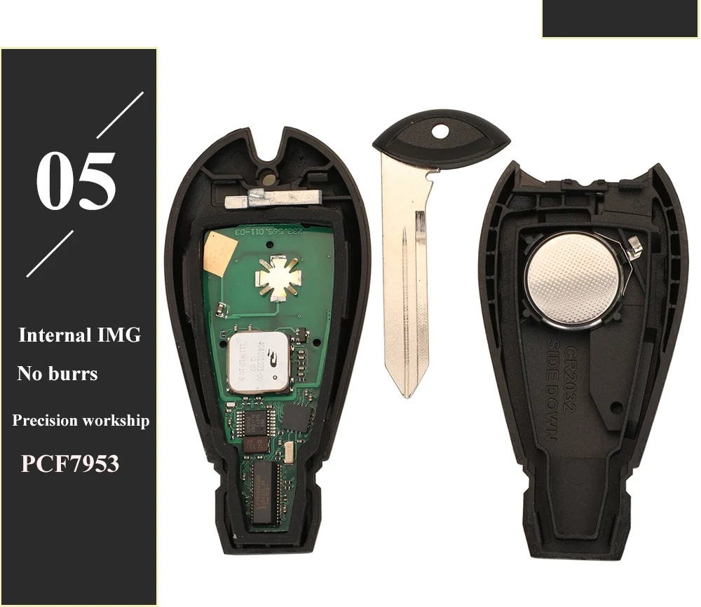 Keyforkess 433Mhz ID46 auto remota senza chiave vai per Jeep Grand Cherokee Chrysler Town & Country 300 Dodge Caravan key Smart key - H7e4fd4161a694ca6b095891571f4612aQ