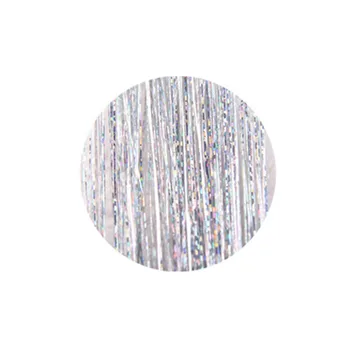 

Women Party Glitter Straight Cosplay Tinsel Hair Extensions Braid Styling Crochet Wig Holographic Highlights Miniature Long