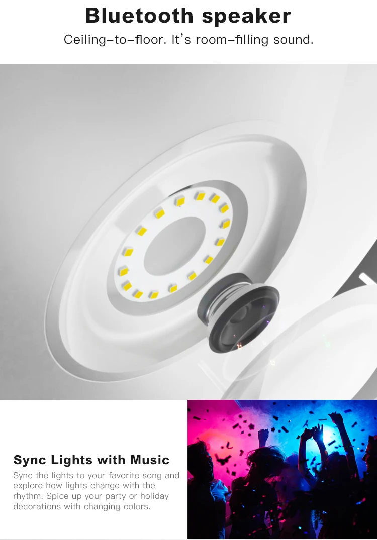 Offdarks современный светодиодный потолочный светильник Bluetooth динамик с пультом дистанционного управления приложение гостиная спальня потолочный светильник для кухни