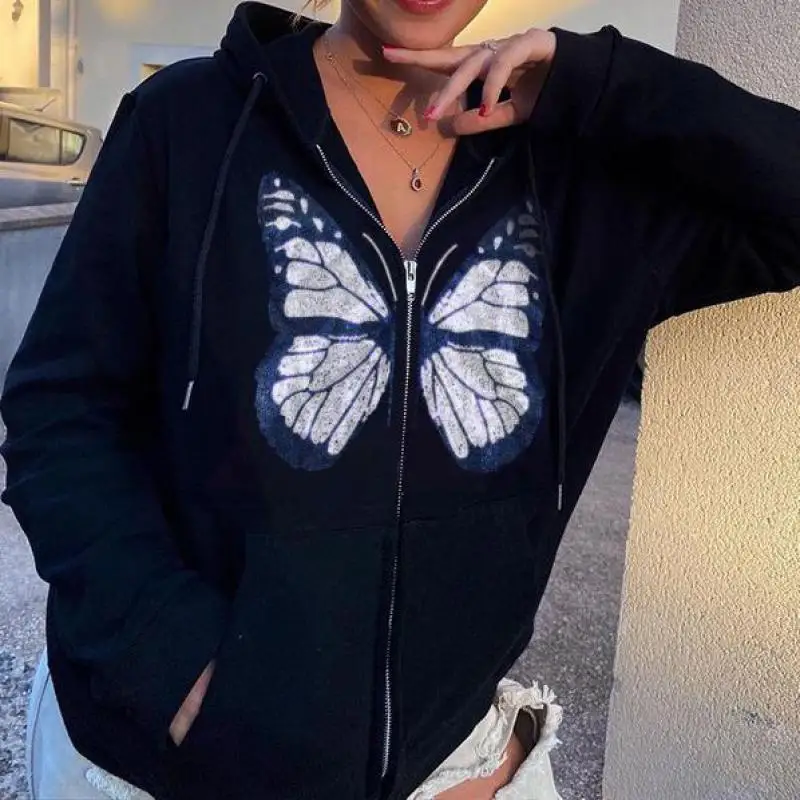 Graphic zip up sweater Clearance