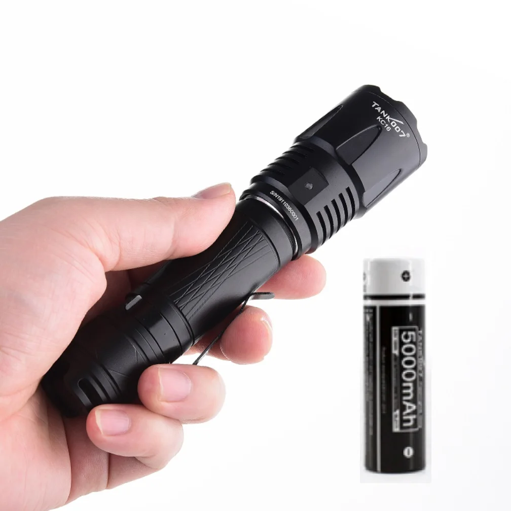 Original TANK007 KC16 Police Lamp 1800LM SST40 LED Flashlight USB Rechargeable Torch Light by 18650 Battery for Camping Hunting | Освещение