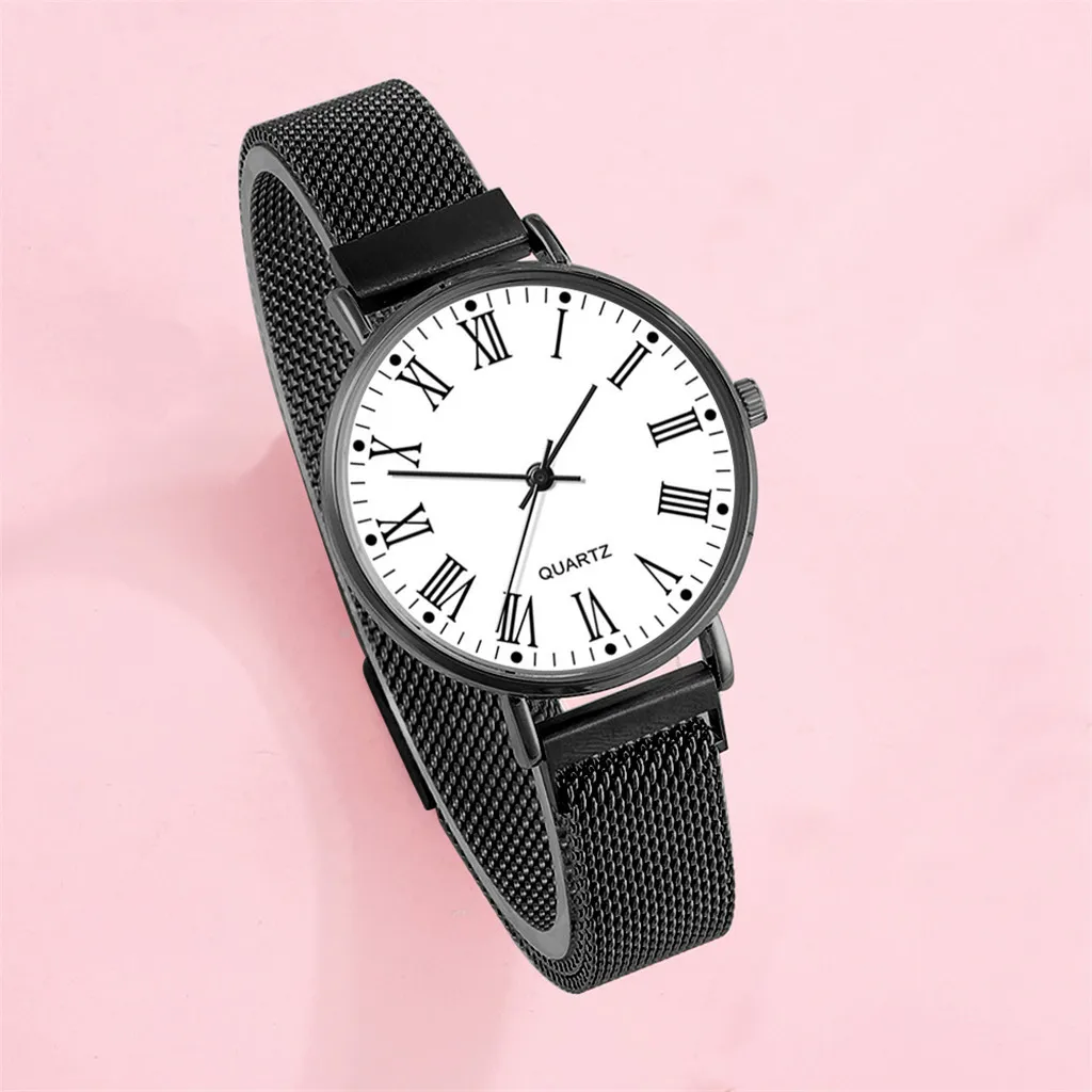 Reloj mujer модные женские часы с магнитной пряжкой часы с ремешком-сеткой Кварцевые аналоговые круглые наручные часы bayan kol saati montre femme