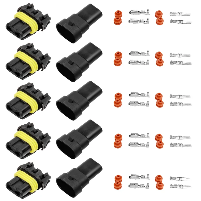 

YUNPICAR 9006 9005 HB4 HB3 Waterproof Connector Male and Female Adapter Wire Connectors for Headlights Fog Lights